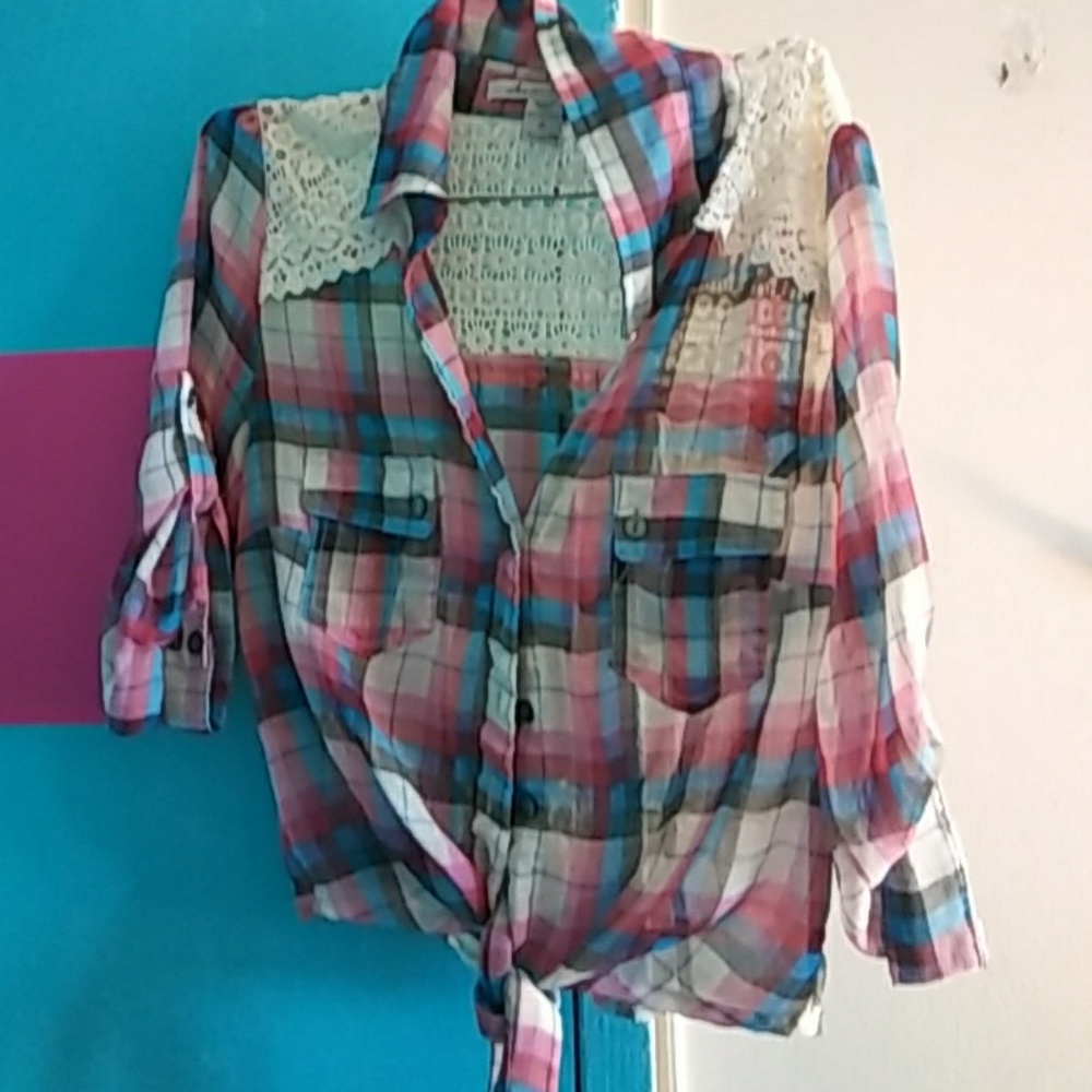 American Rag tie up crop top